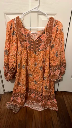 Bluetime dress Orange Size 2X thumbnail 1