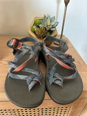 Chacos Z/Cloud X2 Sandals Hiking Sport Coral‎ Blue Double Strap Toe Loop Size 6 thumbnail 2