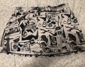 black and white urban outfitters skirt thumbnail 1
