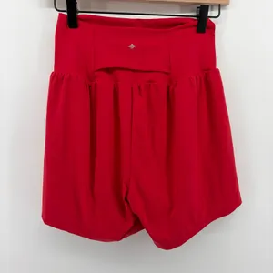 Halara SoftlyZero Airy Super High Waisted Cool Touch Flowy Yoga Shorts Med Red thumbnail 4
