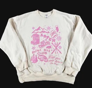VS PINK Limited Edition Winter Ski Club Crewneck Sweatshirt thumbnail 2