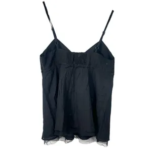 NWT GAP | S | Deep V-Neck Pleated Cami Tank Top Sheer Tulle Accent Sleeveless thumbnail 4