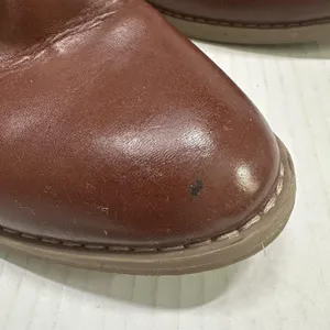 Universal Threads Bootie Boots Womens 9.5 Brown Faux Leather Ankle Pull On Heel thumbnail 2