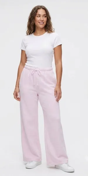 Good American Candy Pink Wide Leg Sweatpants‎ Size L thumbnail 1
