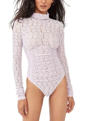 Free People NWT Top Lilac Lace Bodysuits thumbnail 1