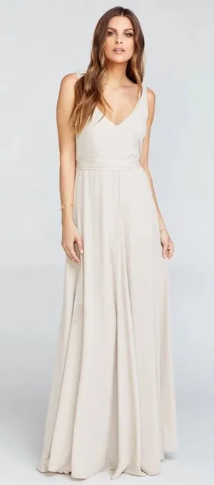 Show Me Your Mumu Jenn Maxi Dress in Cream Show Me‎ the Ring Crisp Size L thumbnail 1