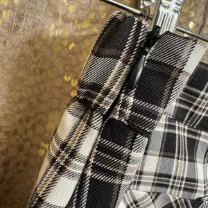 Halara Black Ivory Plaid Mini Skirt Front Pockets Large NWT thumbnail 5