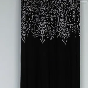 Soma Womens Jersey‎ Knit Baroque Keyhole Smocked Maxi Dress Size XS Black Boho thumbnail 4