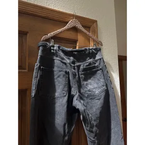 FREE PEOPLE Moxie Pull-On Barrel Jeans in Night Hawk Black Size 30 thumbnail 8