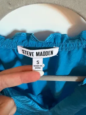 Steve Madden Blue Dress Ruffle thumbnail 3