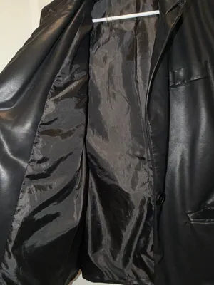 Windsor Black Vegan Leather Single-Button Blazer thumbnail 6