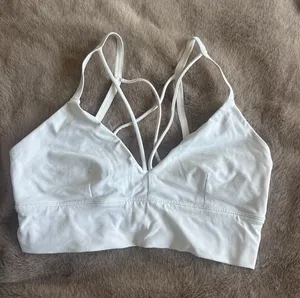 Alo Yoga white Sports Bra Size Small thumbnail 1