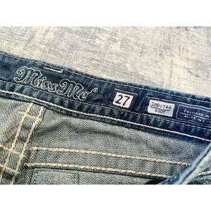 Miss Me Rhinestone Studded Embellished Boot Cut Jeans Size 27" thumbnail 3