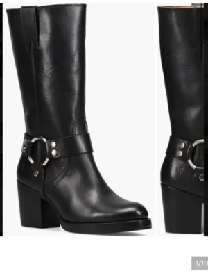 NEW Frye Jean Harness Boots Leather Black Size 8.5 thumbnail 2