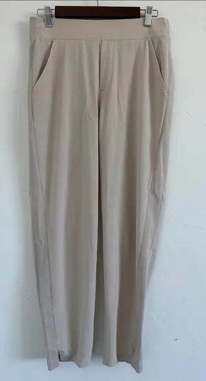 Athleta Brooklyn Ankle Pants Beige Stretch Travel Pull On Size 6 19867 thumbnail 1