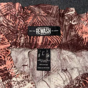 NWT Rewash Paperbag Waist Jogger Pants Abstract Print Belted High Rise Sz Large thumbnail 8