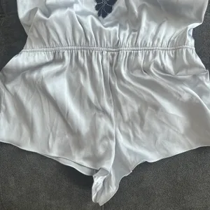 Salua Stardust Silver-Grey & Black Silk Mini Romper Lingerie thumbnail 10