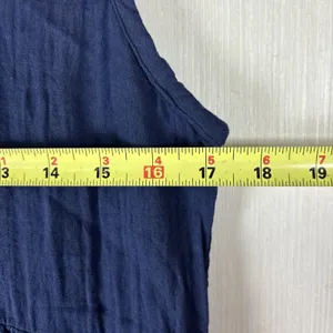 Kings Road Womens Dress Sz S Navy Blue Cotton Maxi Long Tiered‎ Sleeveless Crepe thumbnail 5