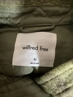 Wilfred Free Green Striped Wool Crop Coat Jacket Size XS thumbnail 2