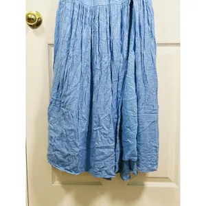 L*Space Calla Smocked Maxi Dress Medium Blue Boho Coastal Resort Beach Summer thumbnail 9