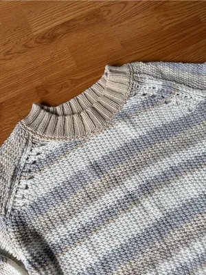 Free People Women's Devon Long Sleeve Striped Cropped Sweater Size XL thumbnail 5
