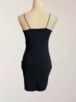 Nike Black Spaghetti-Strap Mini Dress with Swoosh thumbnail 6