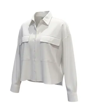 Ann Taylor White Long Sleeve Button-Up Shirt thumbnail 1