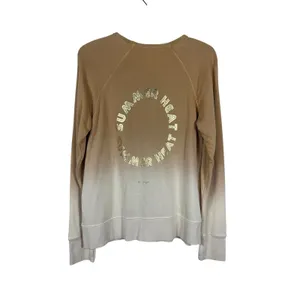 OFFLINE By Aerie Sweatshirt M Tan Cream Ombre Graphic Pullover Athleisure NWT thumbnail 2