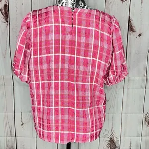 Madewell Plaid puff sleeve top thumbnail 9