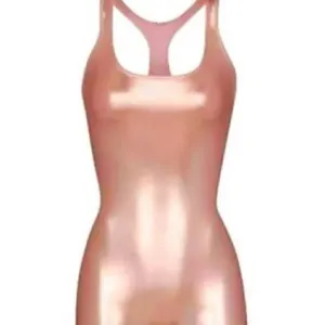 SKIMS Onesie Metallic Stretch Cycle Suit Copper Rose Gold *RARE* Stretch NWT XS thumbnail 3