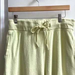 FP Movement Joggers Womens Small Lime Green Terry Cloth Athleisure Sweatpants thumbnail 2