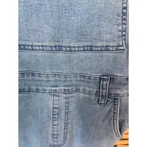 MuMu Blue Denim Flared Leg‎ Overalls Size Small thumbnail 6