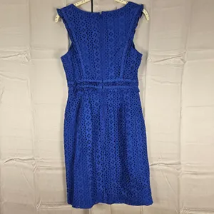 Lilly Pulitzer Womens Blue Lapis Kaylee Eyelet‎ Shift Dress 0 thumbnail 3
