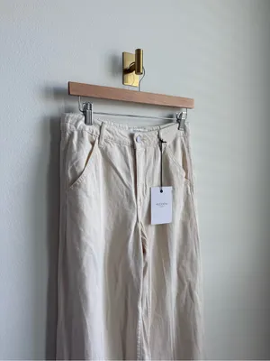 Hidden Jeans Nori High Rise Super Wide Leg Cream Pants Size 25 NWT thumbnail 10