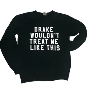 Gildan Drake Treat Me Like This Sweatshirt Small Distressed Graphic Crew Y2K Streetwear thumbnail 2