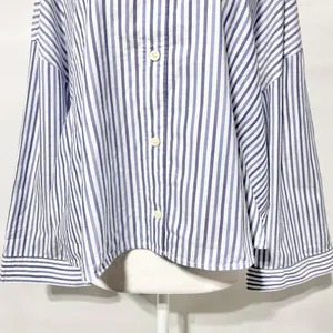 New Everlane 100% Cotton The Woven PJ Button Down Top Blue Stripe Size XL thumbnail 7