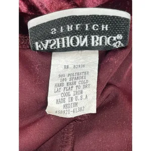 VTG Y2K 90s Fashion Bug Crushed Velvet Gothic 2-Piece Set Skirt Set M Burgundy thumbnail 10