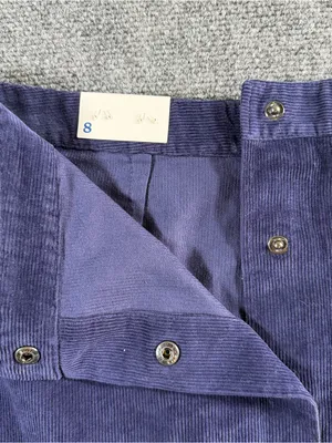 Old Navy Corduroy Snap Button Front Skirt Size 8 Navy Blue Academia Clueless NWT thumbnail 4
