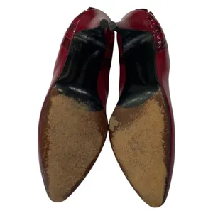 Stuart Weitzman Mr Seymour Burgundy Croc Bow Heels Pumps Womens Size 7 thumbnail 8
