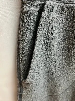 Free People Gray Textured Wide Leg Pull-On Pants Size Small Cozy Lounge thumbnail 2