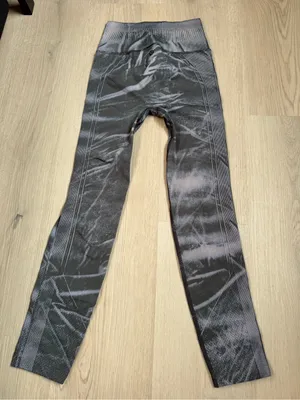 lululemon High-Rise Leggings Ebb to Street in black grey marble thumbnail 2