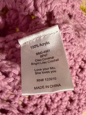 Showe Me Your MuMu Cleo Coverup in Bright Lilac Crochet thumbnail 4