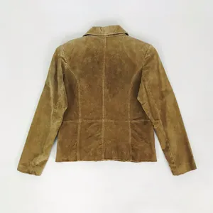 Vintage Genuine Suede Jacket in Tan | Size S thumbnail 12