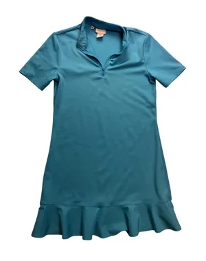 Tommy Bahama Golf Dress Womens‎ S Blue Excellent Quarter Zip Ruffle Hem Mini thumbnail 1