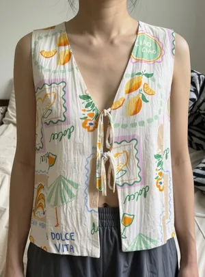 Paper Heart Euro Summer Tie Vest🌞 thumbnail 3