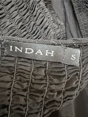 Indah Julie Solid Ruched Bodice Cutaway Maxi Dress Black Small $258 Revolve thumbnail 11