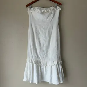 Antonio Melani White Sofia Strapless Midi Dress Size 8 thumbnail 6