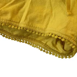 LOFT Women's‎ Yellow Running Shorts Size L High Rise Casual thumbnail 4