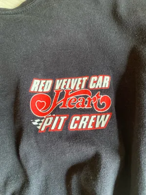 Red Velvet Car Heart Pit Crew Anvil Black Concert Tour Merch Tee Large thumbnail 3
