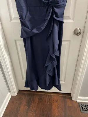 BeryLove Formal Evening Midi Ruffle Dress Navy Size 2XL New With Tag thumbnail 5